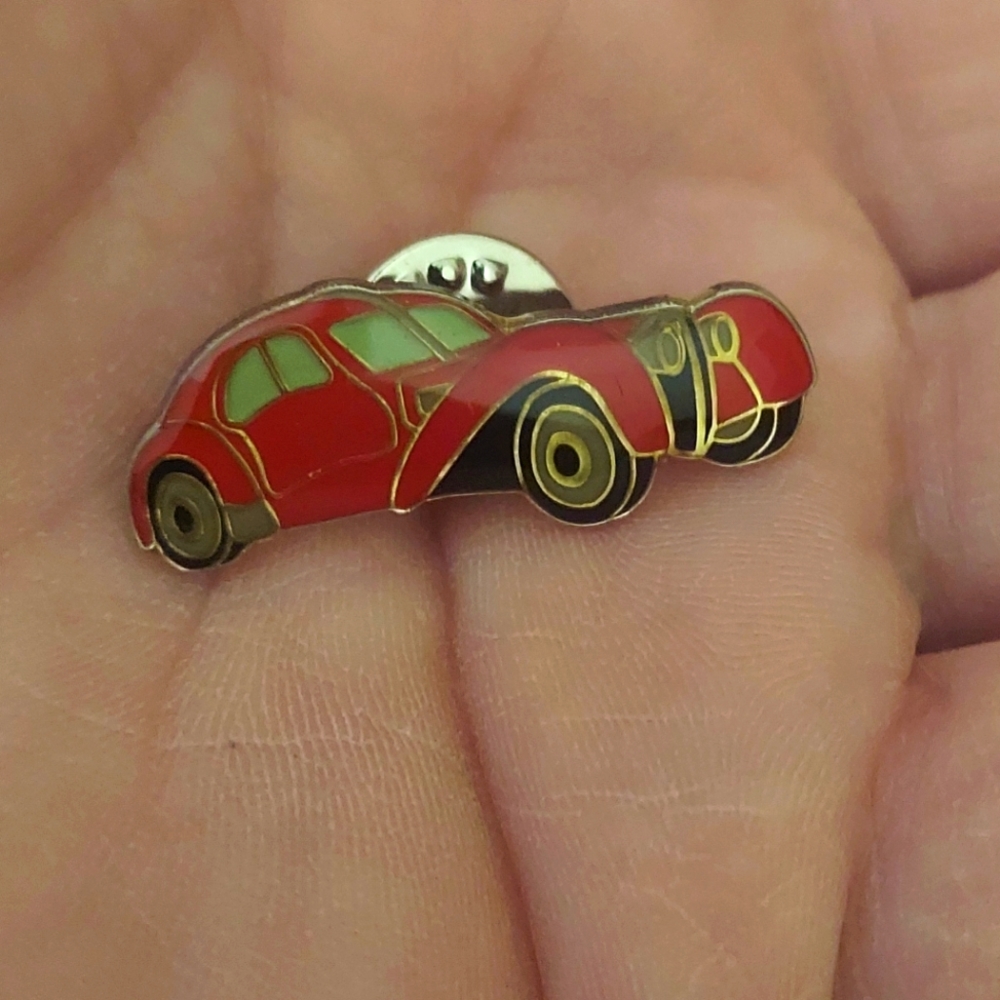Vintage Red Car Pin